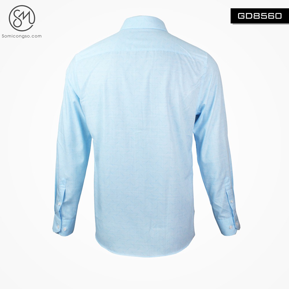 Áo Sơ Mi Nam Anton Công Sở Trung Niên Dài Tay Màu Xanh Ngọc Họa Tiết In Chìm 8560 | BigBuy360 - bigbuy360.vn