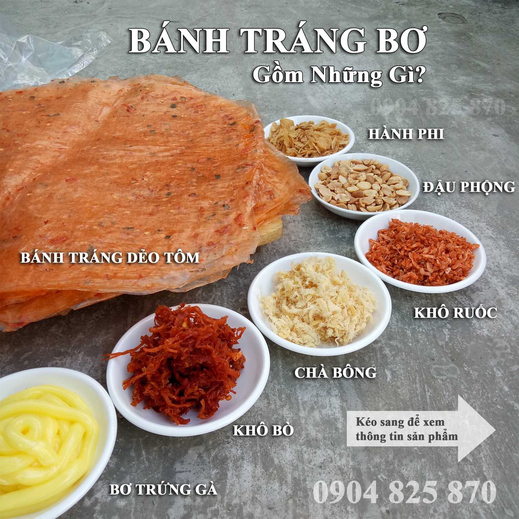 COMBO 12 BỊCH BÁNH TRÁNG BƠ TỰ PHÂN