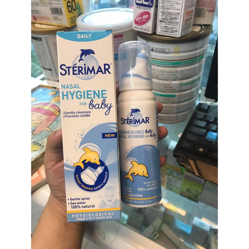 Nước xịt muối biển/kháng viêm STERIMAR nội địa Pháp 100ml