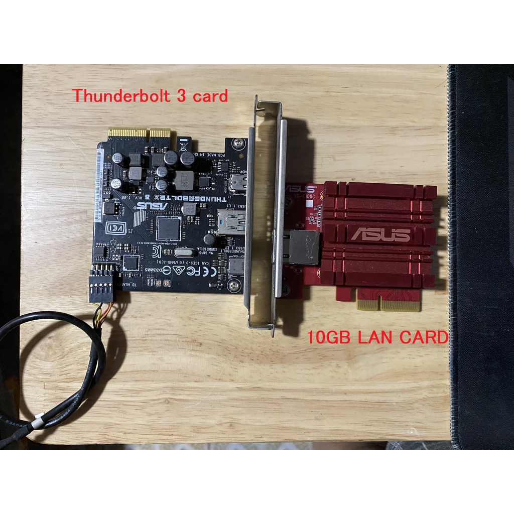 Asus thunderbolt 3 card (ThunderboltEX 3), 10Gb Lan card (ASUS XG-C100C)