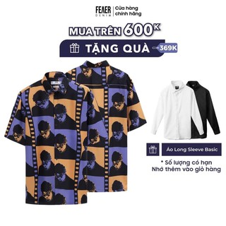 Áo sơ mi nam họa tiết FEAER vải Lụa thoáng mát, không nhăn form suông Hustle |new arrival 2021|