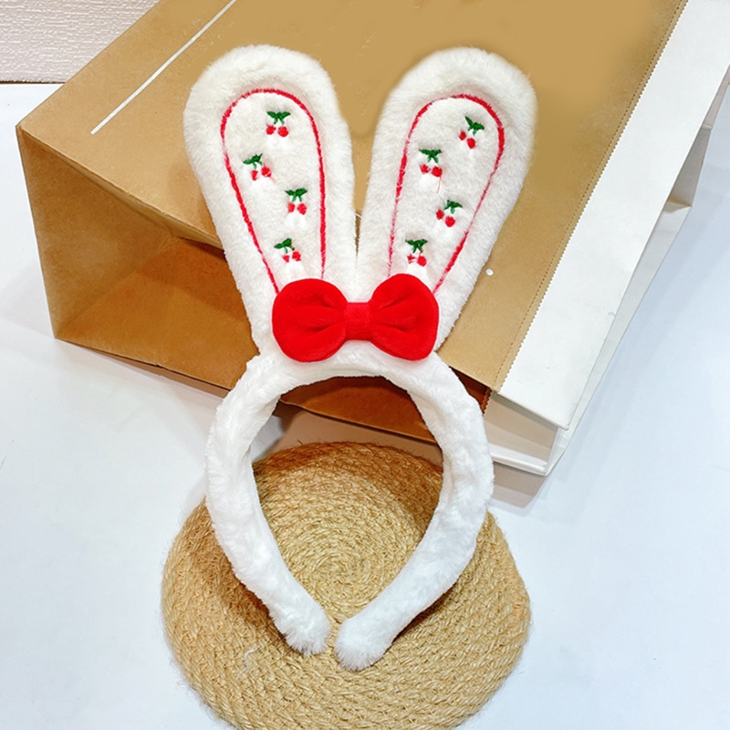 Băng Đô Tai Thỏ Phối Lông Giả Hóa Trang Halloween Cho Nữ