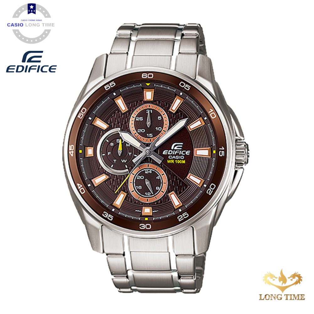 Đồng hồ nam CasioEF-334D-5AV Chính Hãng - Dây Kim Loại - Chống Nước 10 ATM bảo hành