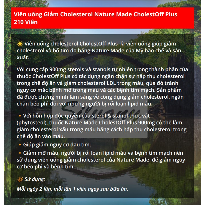 Nature Made CholestOff Plus - Giảm Cholesterol - 210 viên