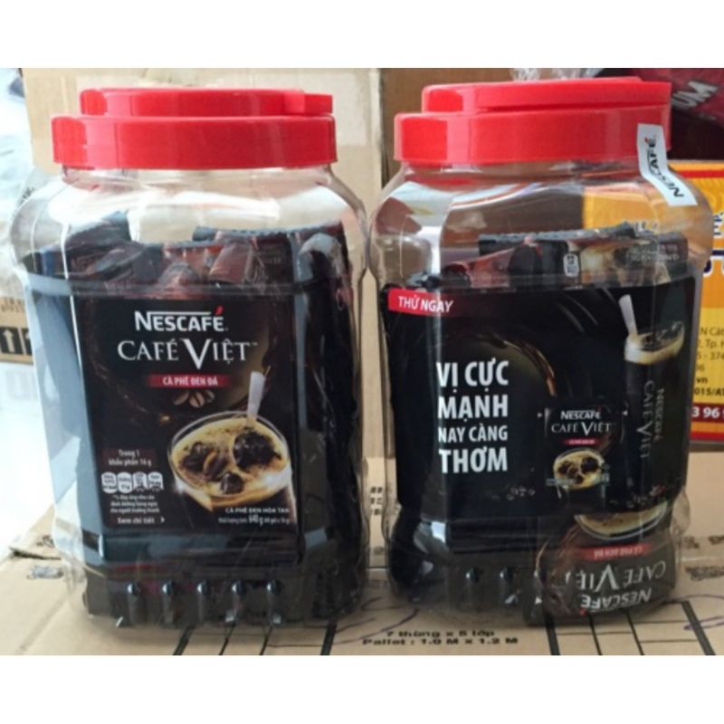 HỦ 40 GÓI*16G CAFE VIỆT CAFE ĐEN ĐÁ HÒA TAN