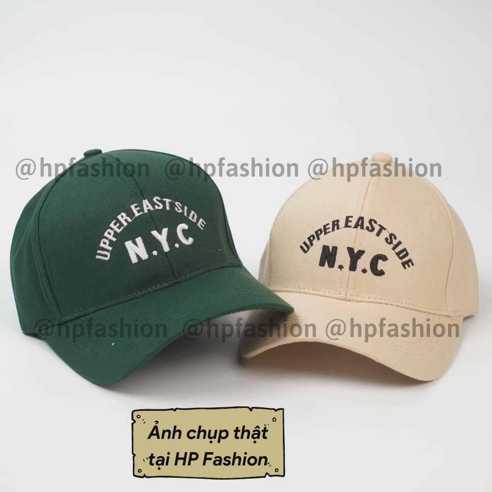 Mũ lưỡi trai ❤️ Nón kết thêu hình chữ NYC chất kaki cao cấp form unisex nam nữ N73 - Happy Style