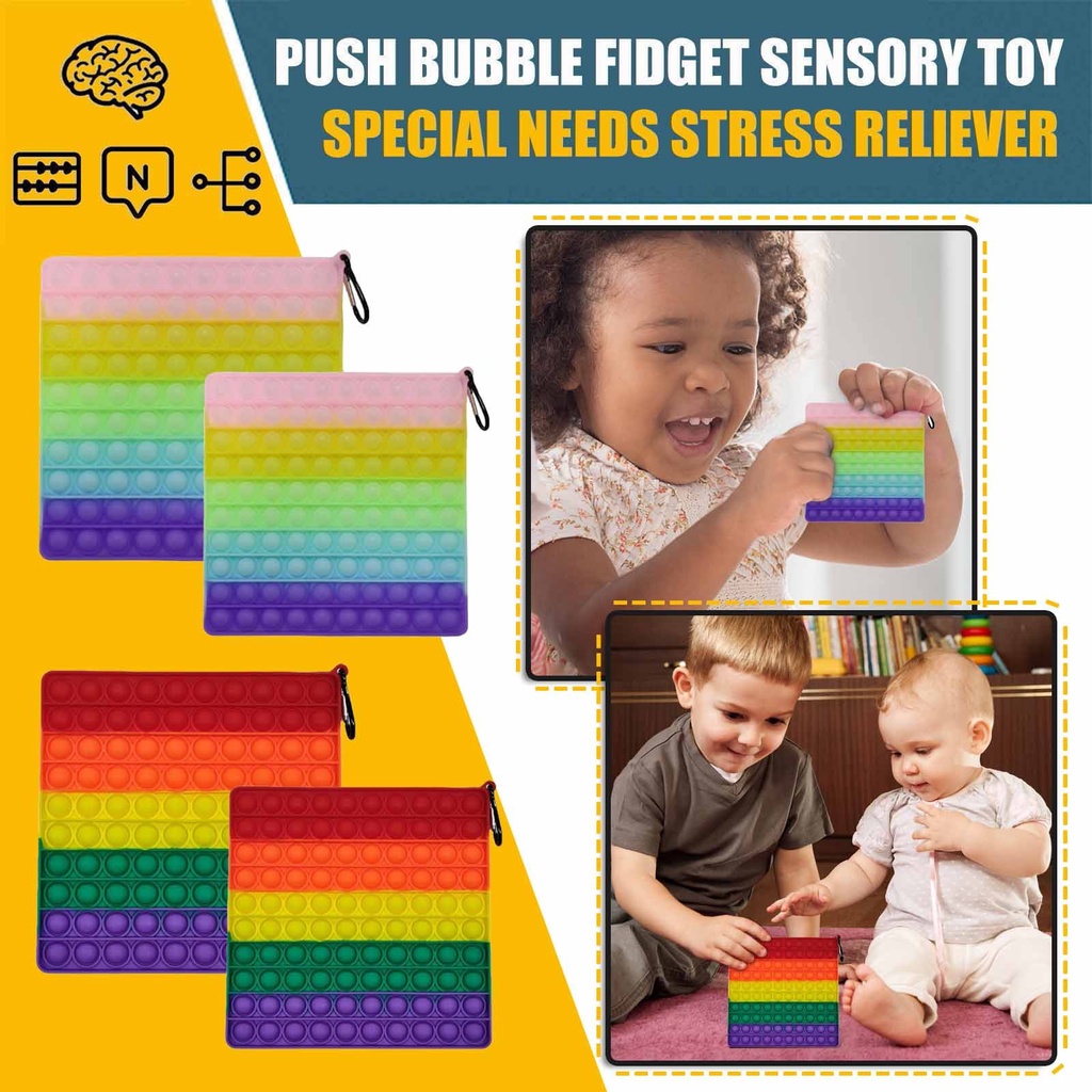 Big Size Pop It Fidget Toys Push Bubble For Schoolbag Board Pendant Hot Adult Stress Relief Toy Popit