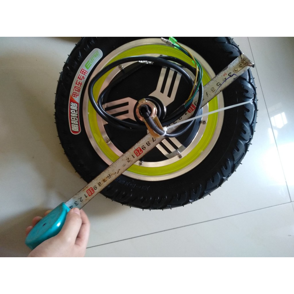 Bánh trước + Động cơ bánh sau liền săm lốp hơi- Xe scooter, xe cá heo loại 12inch, đường kính lốp 30cm.
