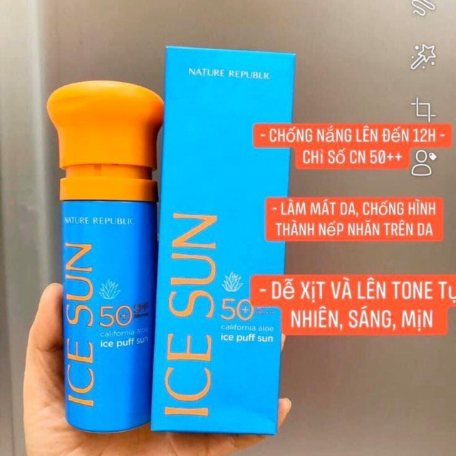 Kem Chống Nắng Ice Sun Nature Republic SPF 50 PA+++ dạng xịt 100ml - Hàn Quốc | BigBuy360 - bigbuy360.vn