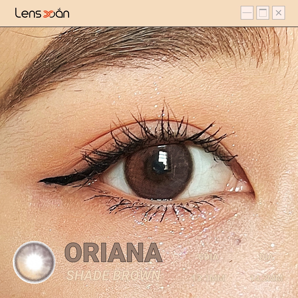 KÍNH ÁP TRÒNG ORIANA SHADE BROWN CỦA ISHA : Lens nâu tạo highlight phủ bóng cho mắt | Lens Xoắn