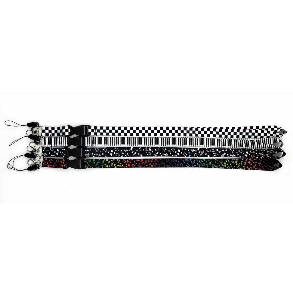 Móc chìa khóa kèm dây đeo in hình đàn piano độc đáo