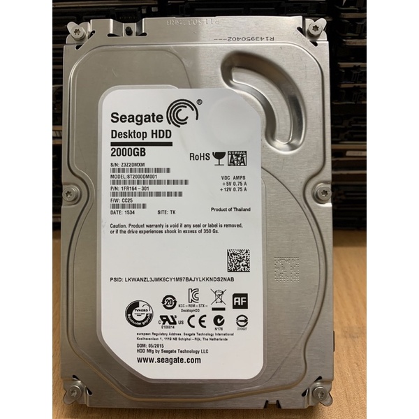 Ổ cứng HDD Western, Seagate, Toshiba 2TB 3.5 inch SATA3 6Gb/s, 64MB Cache
