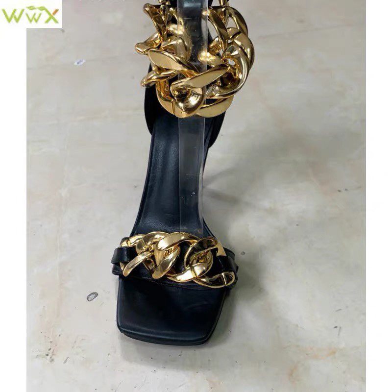 - Sandal cao gót quai xích bít gót khóa kéo xuất xịn Hàn Quốc BORA SHOP