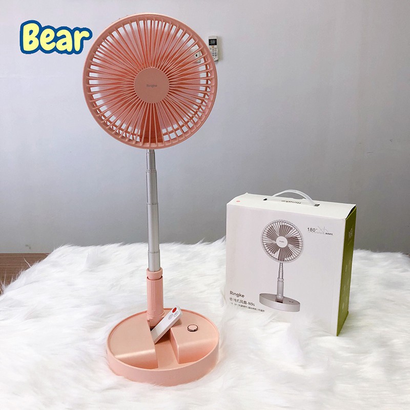 Quạt tích điện gấp gọn CAO CẤP - Quạt để bàn Foldable Fan - Pin 7200 mAh 4 chế độ gió cực mạnh (KÈM ĐIỀU KHIỂN TỪ XA)
