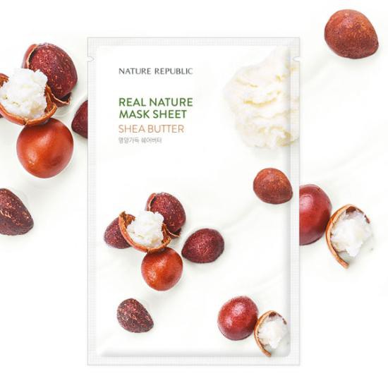 Mặt Nạ Dưỡng Da Chiết Xuất Từ Bơ Hạt Mỡ Nature Republic Real Nature Shea Butter Mask Sheet