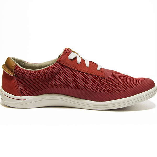 Giày Clarks thấp cổ vải đỏ đô CTVD01