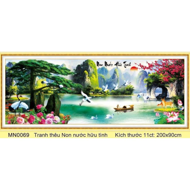 TRANH THÊU PHONG CẢNH MNOO86 (200X90)
