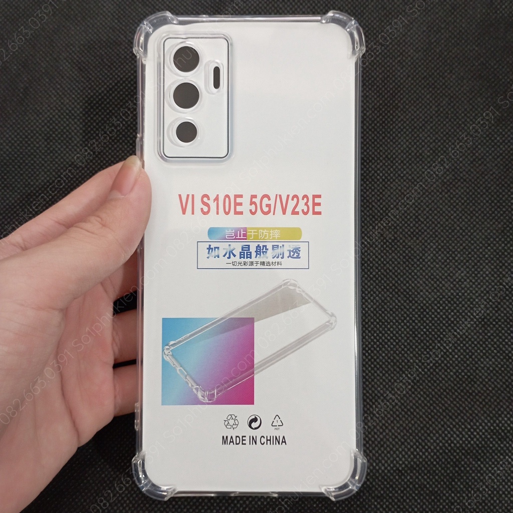 Ốp lưng Vivo V23E 5G  loại chống sốc, dẻo trong suốt bảo vệ camera bền đẹp