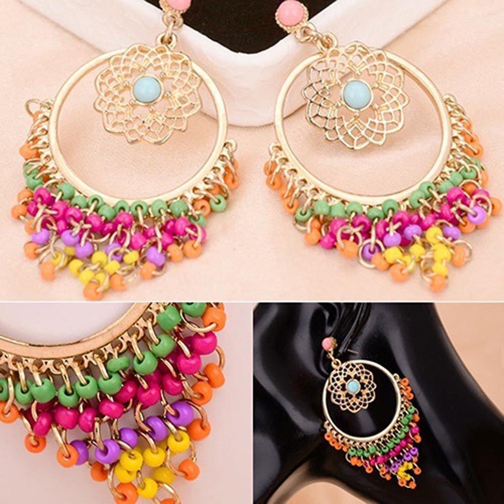 Khuyên Tai Dáng Dài Hình Hoa Rỗng Thanh Lịch Quyến Rũ Cho Nữ