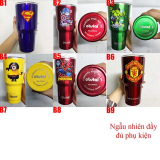 {dhtn} Ly Giữ Nhiệt Yeti Thái Lan 900ml Kèm Túi Xách, 2 Ống Hút Và Cọ Rửa