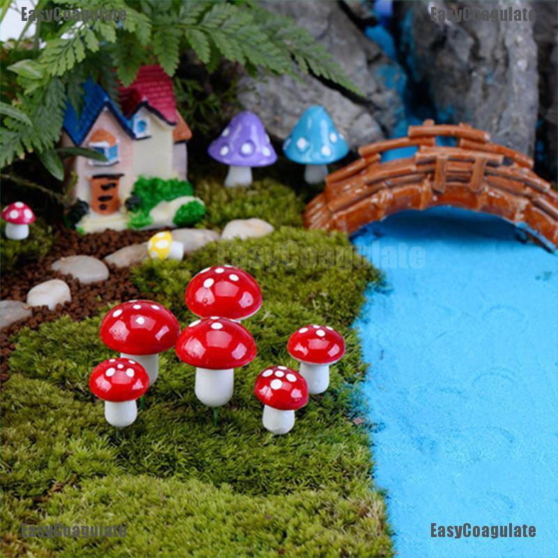 Nấm đồ chơi mini trang trí tiểu cảnh sân vườn