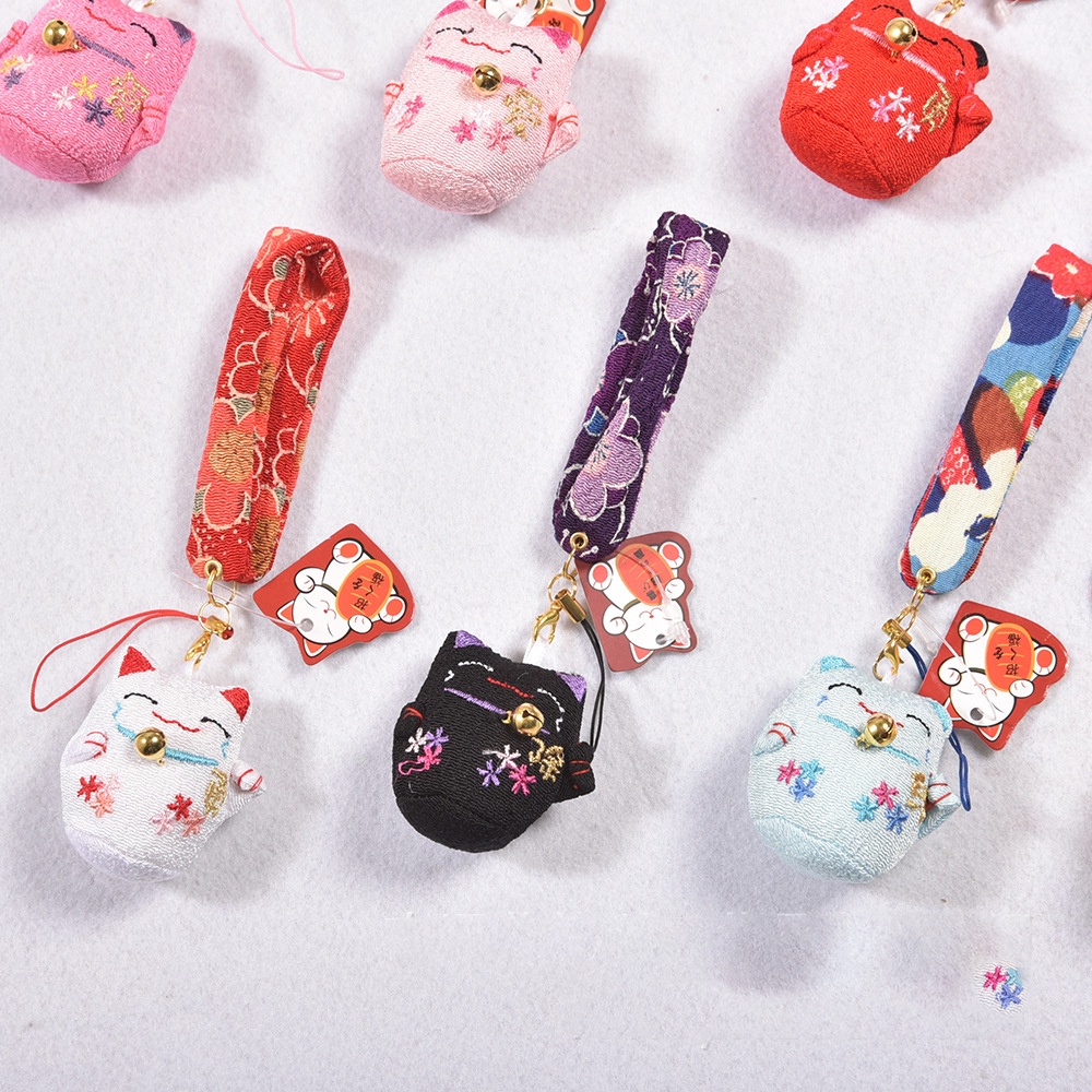 [Hàng Sẳn} Móc khóa Nhật, Phụ kiện túi Mèo may mắn, Dây đeo điện thoại, Dây đeo chìa khóa điện thoại.