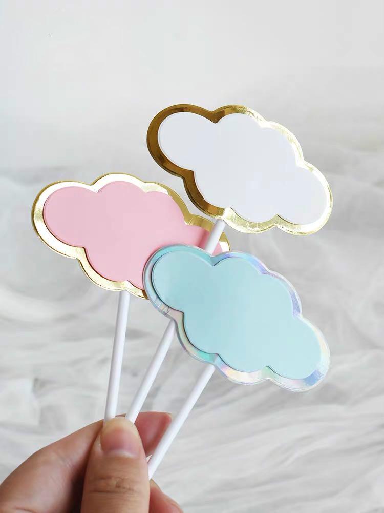 Set 5 Nhãn Dán Trang Trí Bánh Kem Sinh Nhật