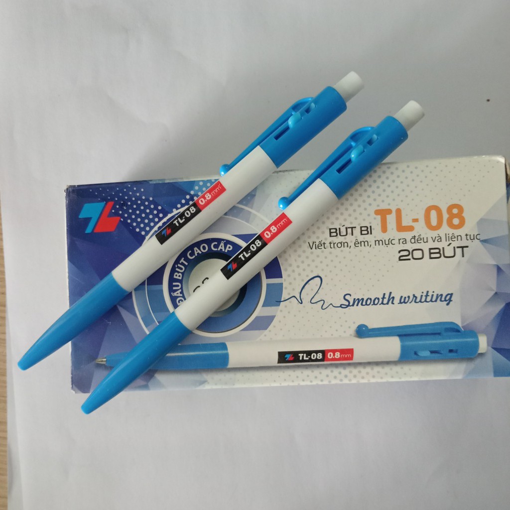 Bút Bi Thiên Long TL-08 Ngòi 0.5mm Viết Trơn Ra Mực Liên Tục Hàng Chính Hãng