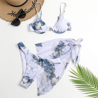 Bikini, đồ bơi đi biển hai mảnh set 3 món đi biển kèm khăn mẫu mới
