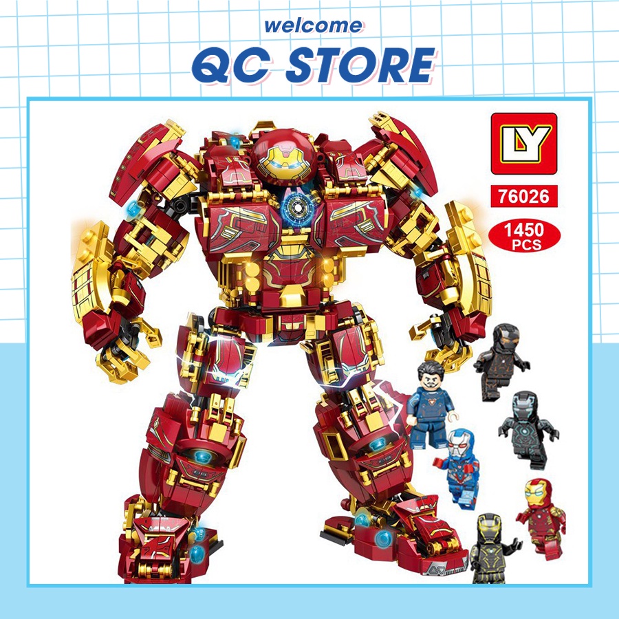 Đồ chơi lắp ráp Hulkbuster Iron man nhiều kích thước QC Store lắp ráp mô hình người sắt