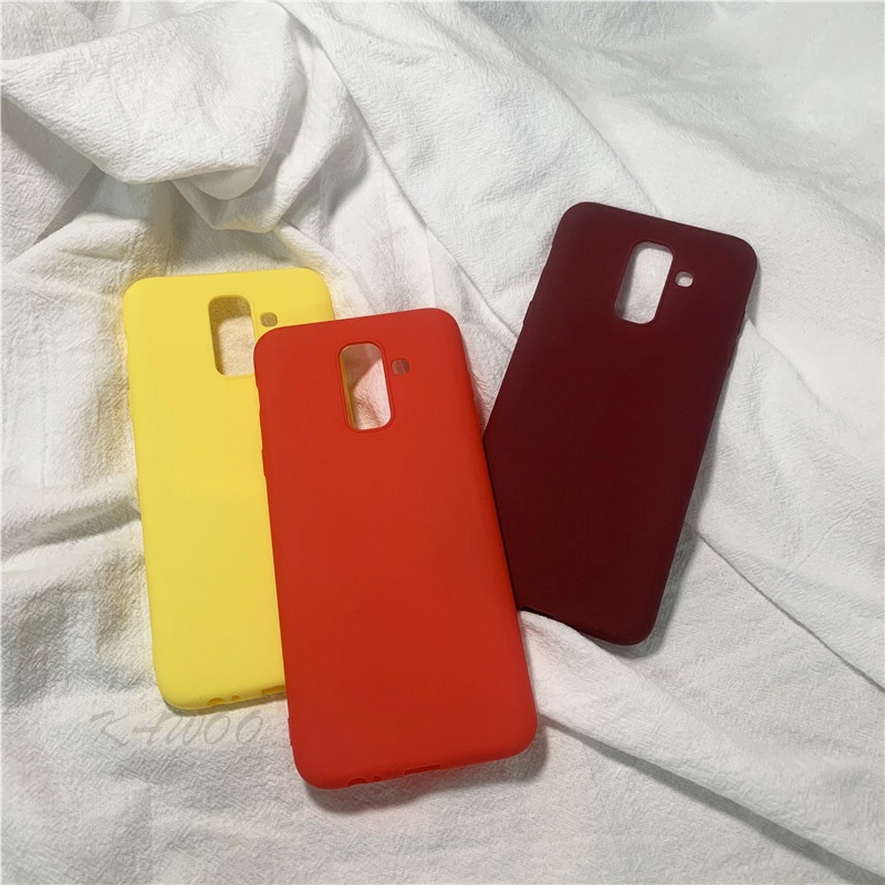 Ốp Lưng TPU Mềm Màu Trơn Siêu Mỏng Cho Samsung Galaxy A6 Plus 2018 A8