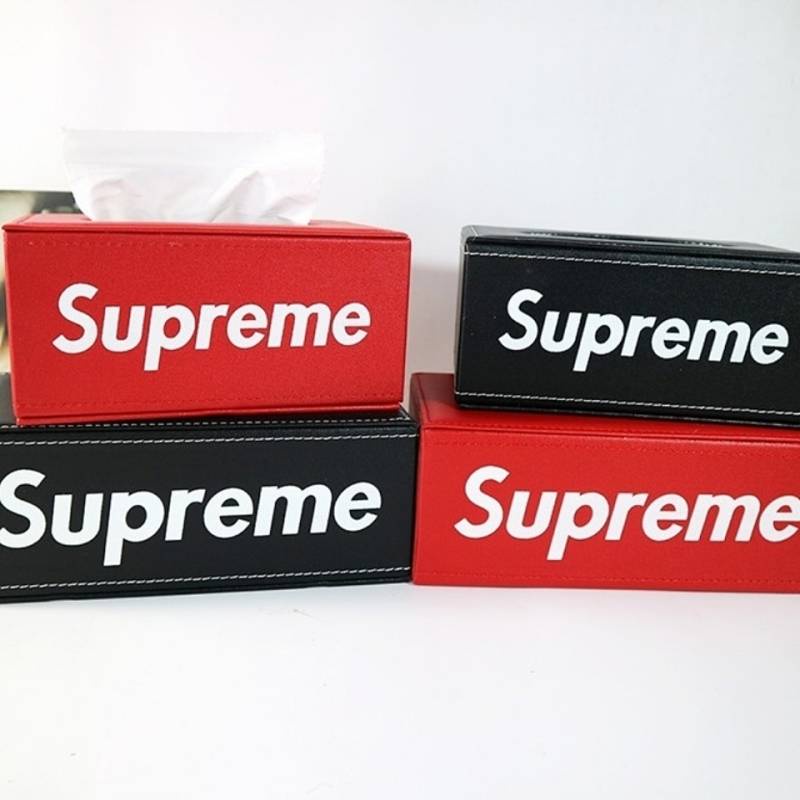 Fashion Brand Leather Tissue Box Dining Table Facial Tissue Storage Box Household Large Car Supreme Tissue Paper Box nsXb