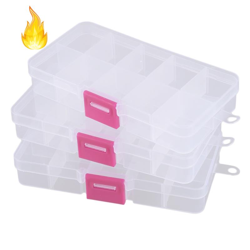 3 Hộp Nhựa 10 Ngăn Đựng Linh Kiện Điện Tử Ốp