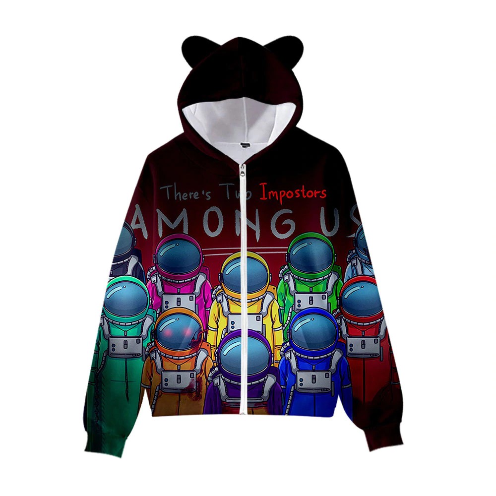 Áo Hoodies Có Nón Khóa Kéo Thời Trang 3-14 Tuổi