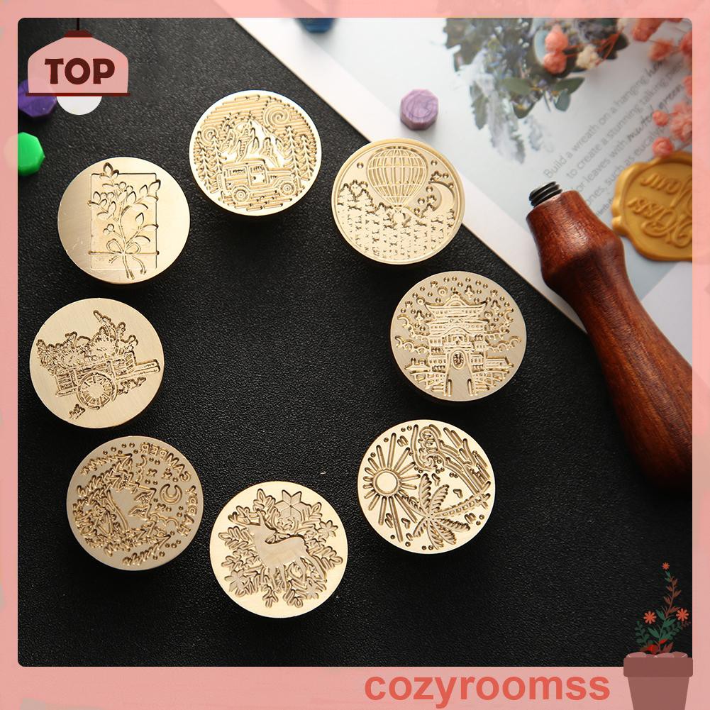 Con Dấu Tay Cầm Bằng Gỗ Phong Cách Retro