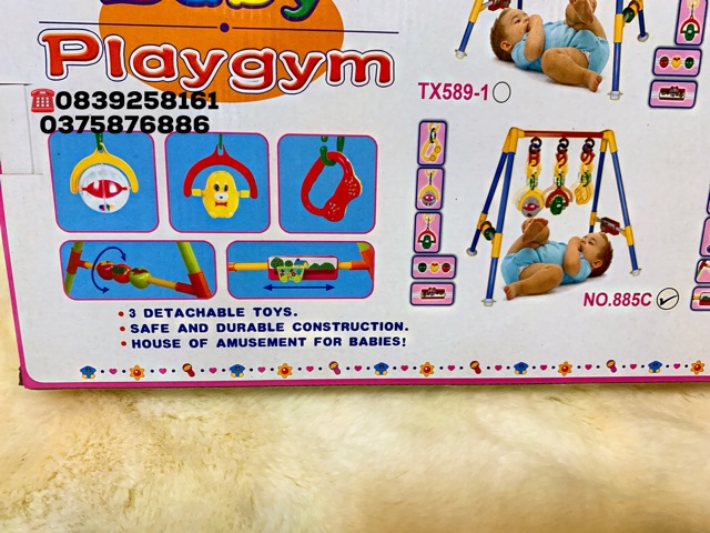 (Chính Hãng) Bộ TẬP THỂ DỤC KỆ CHỮ A HÌNH GẤU Playgym