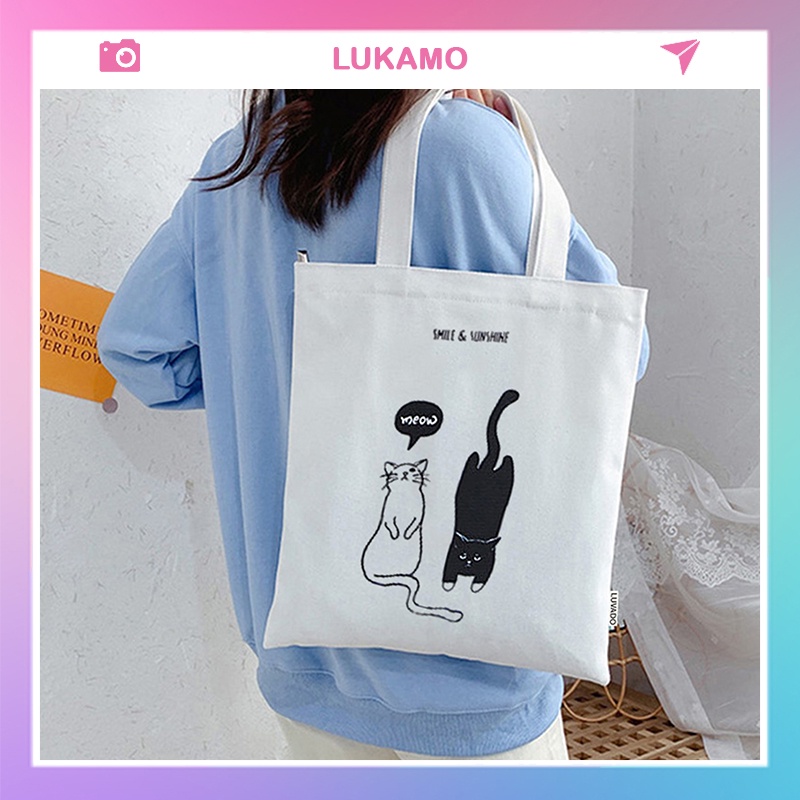 Túi tote bag đẹp vải bố trơn mềm đẹp giá rẻ LUKAMO TX774