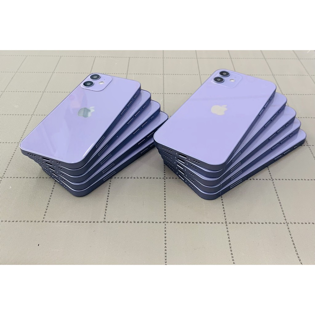 Mô hình iphone 12 và 12 mini tông màu tím cực mới dùng để trưng bày