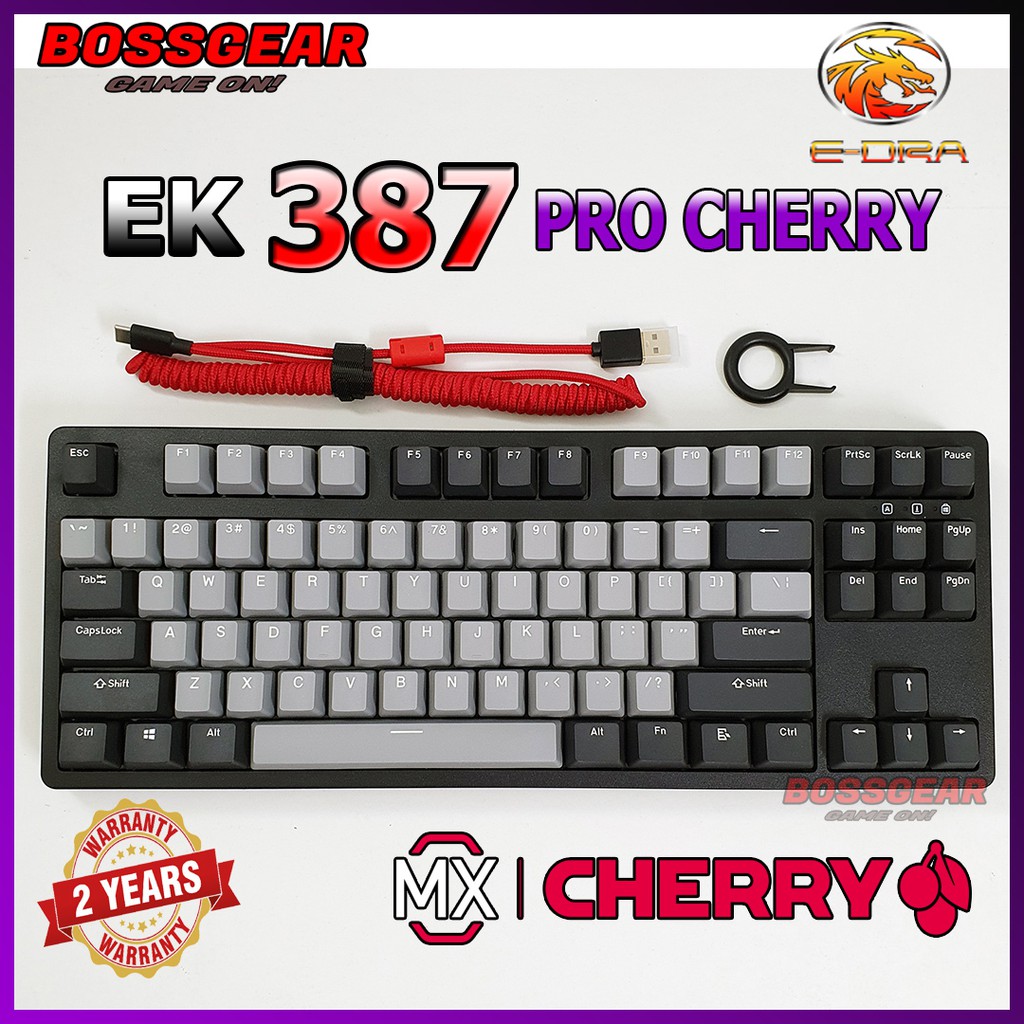 [Mã SKAMPUSHA7 giảm 8% đơn 250k]Bàn Phím Cơ E-Dra EK387 PRO Cherry ( Cherry MX Switch Keycap PBT Dây cáp rời ) | BigBuy360 - bigbuy360.vn