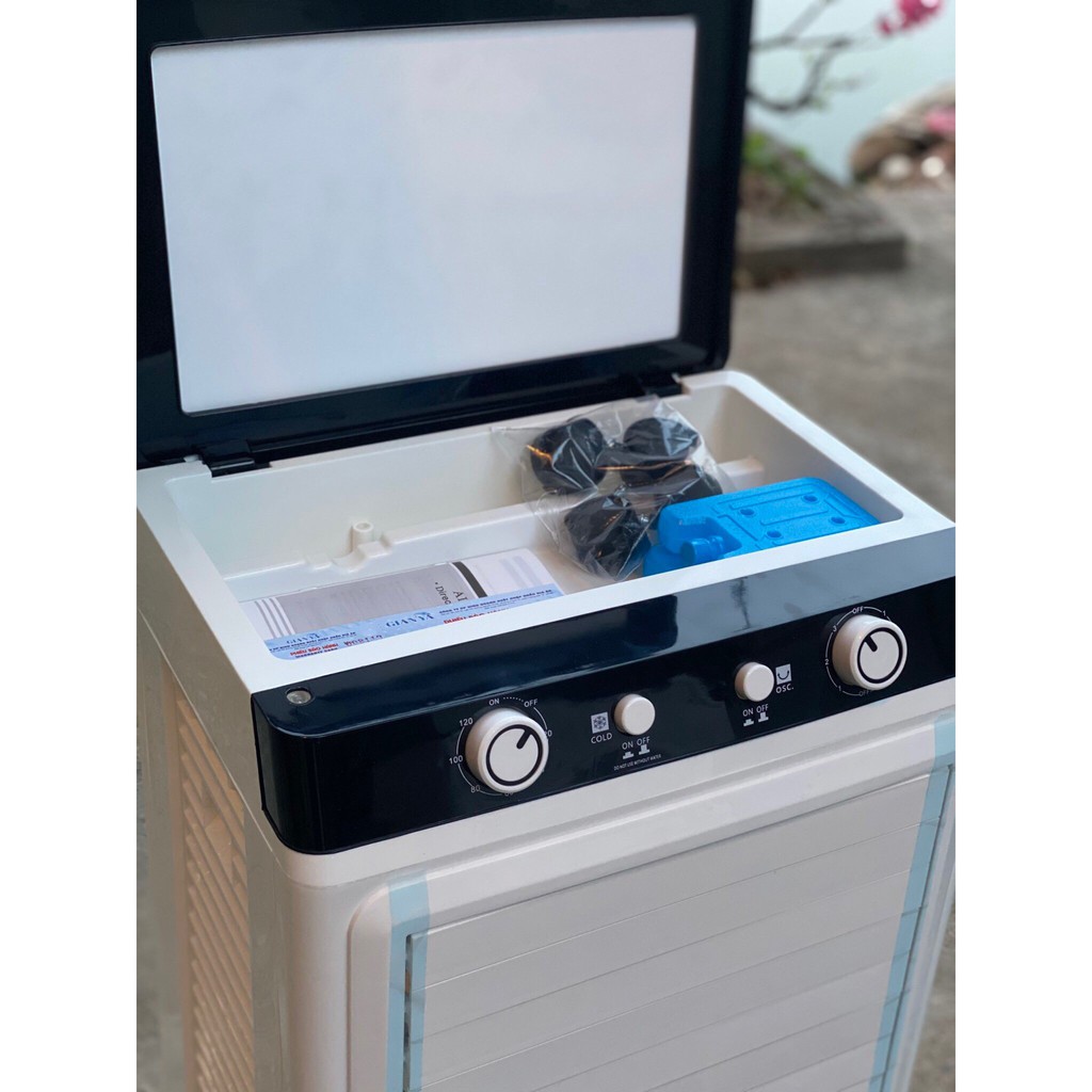 Quạt điều hòa hơi nước Fujitsu CG721- 45L- có bánh xe- có rơ le tự ngắt khi hết nước- tặng 2 bình đá khô