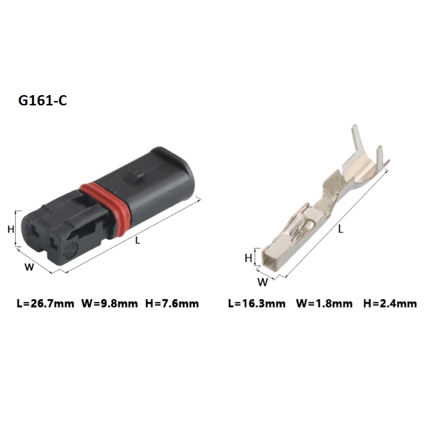 G161-Giắc cắm tay nắm cửa 2 lỗ 1.2mm