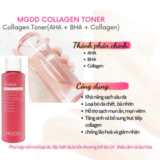 Toner AHA + BHA + Collagen MGDD 200ml
