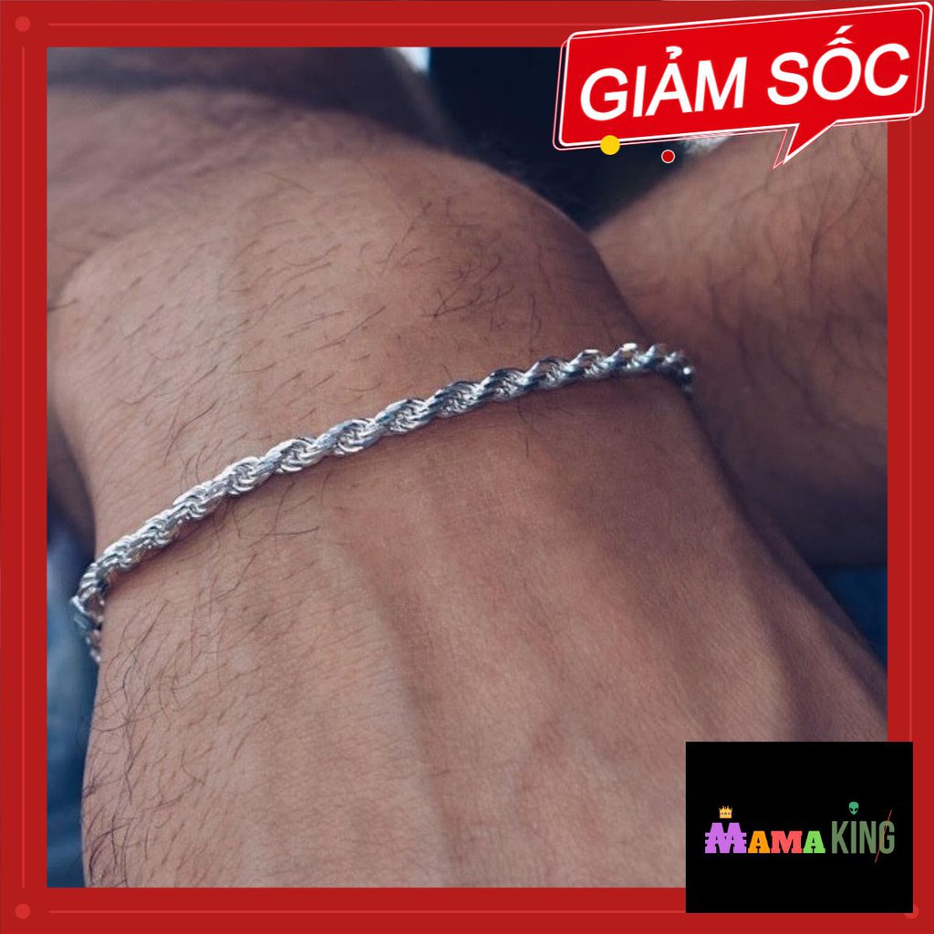 (KHÔNG BAY MÀU- TẶNG KÈM QUÀ BÍ MẬT) VÒNG TAY LẮC TAY NAM LẮC TAY ROPE CHAIN BY MAMA KING