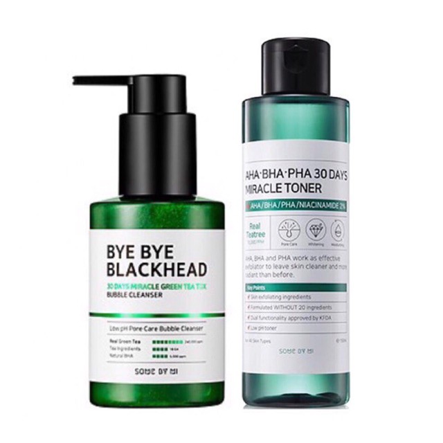 Bộ 2 Sản Phẩm giảm Mụn Đầu Đen Some By Mi Bye Bye Blackhead