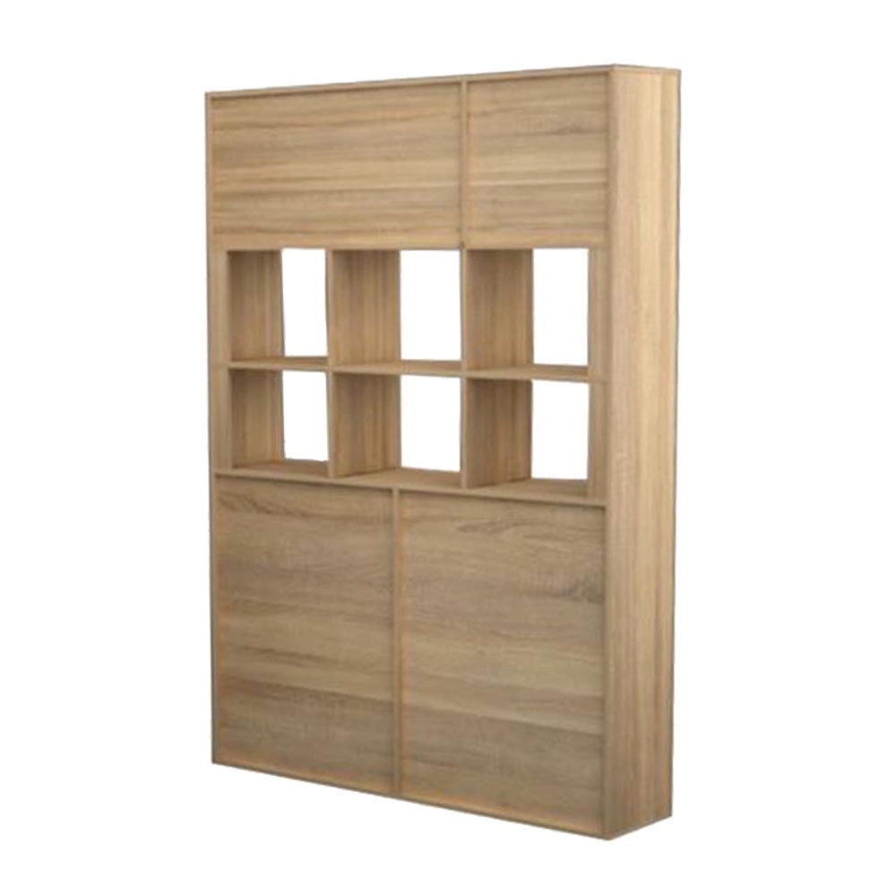 HomeBase ME LIVING Kệ đa năng bằng gỗ ép Thái Lan SUPRA W120XD30XH180cm màu gỗ sồi