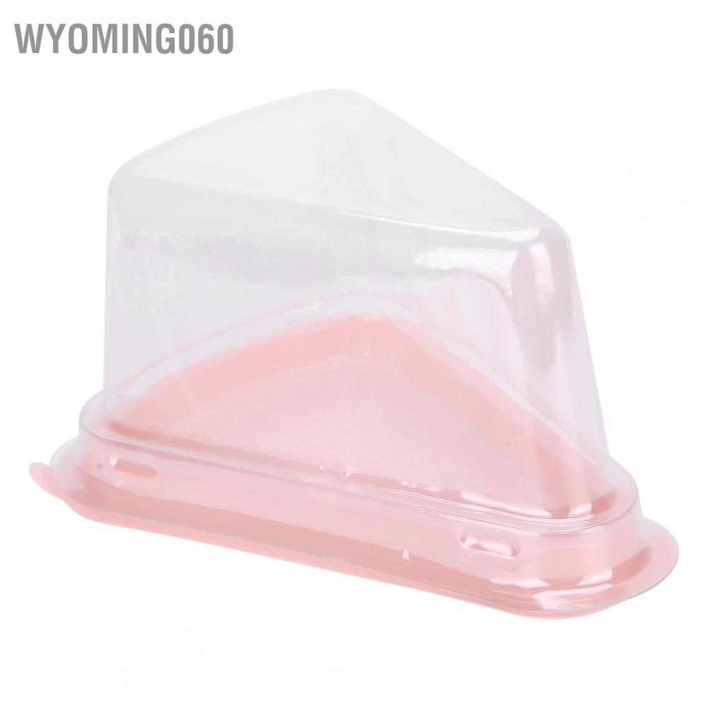 Wyoming060 100Pcs Triangular Cake Holder Box Transparent PET Food Cupcake Packaging Container