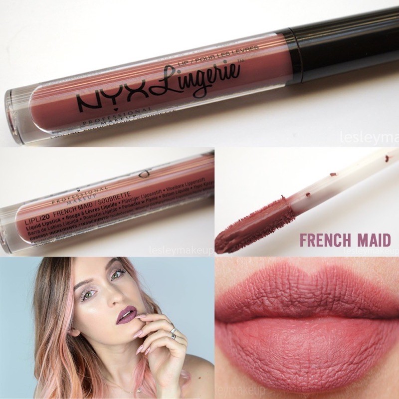 [Chính hãng] Son kem lì chính hãng NYX Lingerie Liquid Matte Lipstick nhiều màu