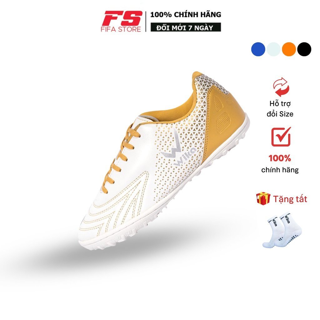 Giày Bóng Đá Wika Neo Plus ( Tặng Tất ) Chính Hãng Chất Liệu Da Phu Cao Cấp Đã Khâu Toàn Bộ Đế Thiết Kể Nhỏ Gọn Ôm Chân