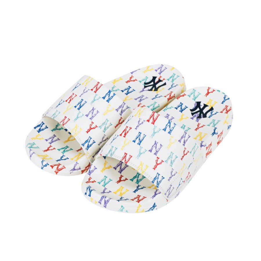 (HÀNG XUẤT XỊN) Dép M//L//B N//Y Monogram Rainbow White 2021 Size:36 37 38 39