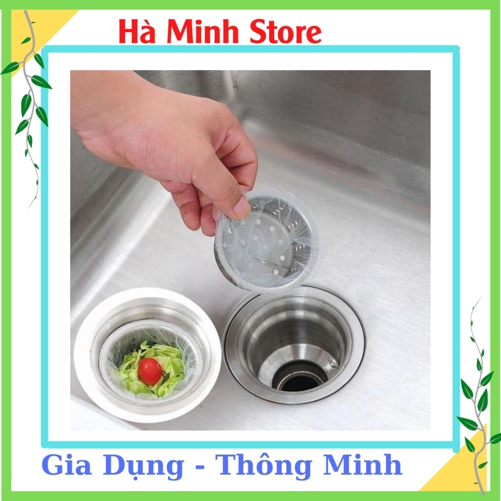 [Combo 100 Túi] Túi Đựng Rác Bồn Rửa Chén - Túi Lọc Rác Thức Ăn Thừa Thông Minh Cho Bồn Rửa Chén Bát Luôn Sạch